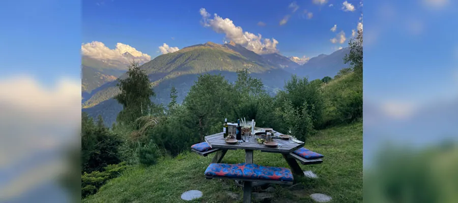 Abendessen im Chalet