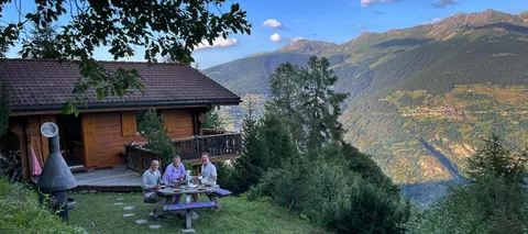 Essplatz auf der Terrasse
